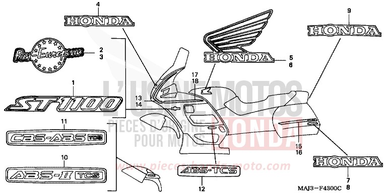 MARKE von Pan-European ABS PEARL ATLANTIS BLUE (B142D) von 1995